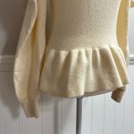 Ulla Johnson Sweater Wool Rosa Turtleneck Structured Peplum White Ivory Small Photo 7