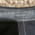 Coach Black  Signature Shoulder Bag with Brass Hardware, clean interior! Photo 4