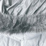 Eddie Bauer  L Gray Knee Length Down Puffer Hoodie Jacket Photo 5