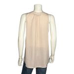 Alice Blue Simona Henley Sleeveless Cream White Polka Dot Blouse Size L Photo 4