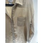 Allison Taylor Allison‎ Taylor Women's Linen Button Down Long Sleeve Casual Shirt Beige XL Photo 3