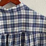 Madewell Central Linus Plaid Shirt Boxy Oversized Cap Sleeve Medium Photo 9