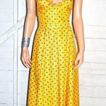 ChicMe Orange Blue Ruffle Polka Dot Maxi Dress L Photo 0