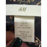 H&M  Black Gold Elegant Print Pull Over Blouse Size Small Holiday Business Photo 4