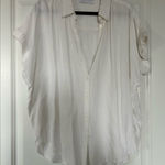 Carly Jean Los Angeles  Cream Button Down Blouse Photo 0