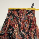 Mix Nouveau Paisley Peasant Midi Skirt‎ Bow Waist Elastic Boho Black Medium Black Photo 6