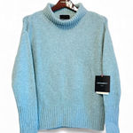 Cynthia Rowley  Oversized cocoon turtleneck pullover sweater teal blue XS , NWT Photo 0