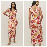 Reformation ππ Lian Silk Dress ~ Vesta Print Large L NWT Photo 2