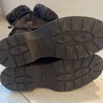 L.L.Bean Signature Collection Shearling Boots Chocolate Brown Sz 7.5M Suede Boho Photo 5