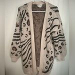 Love Riche  Womens Leopard Animal Print Cardigan Photo 0