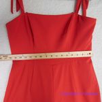 Anthropologie  BHLDN Theia Trinity  jumpsuit red tie strap fitted bodice, size 12 Photo 4