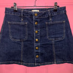 Altar'd State  Blue Gold A-line‎ Mini Skirt Photo 0