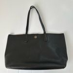 Tory Burch Perry Pebbled Leather Tote Bag Black Large Photo 2