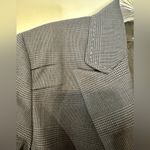 Elie Tahari  Single Button Wool Blend Blazer In Charcoal And Light Gray Plaid 4sz Photo 4