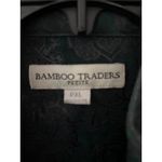 Bamboo‎ Traders Petite Paisley Jacket PXL Green Silver Zip Up Fitted Blazer Coat Size XL Photo 3