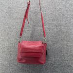 Halston Heritage Crossbody Small Two Tone Red Pleather Vegan Photo 10