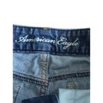 American Eagle Outfitters Distressed Stretchy Denim Shorts Mid Rise Size 4 Blue Photo 2