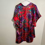 Vintage Lucie Ann II Robe Red Purple Floral Sheer Stripe S Photo 4