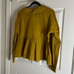 Calligraphie peplum blouse in a mustard yellow/mustard woman’s top Size small Gold Photo 8