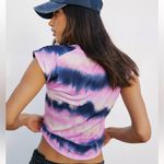 Free People  Movement True North Tee Pink Navy S‎ Photo 1