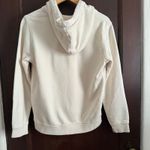 Ganni  |  Cream Hoodie with Heart Match Embroidery Sweatshirt | Small Photo 2