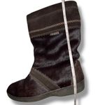 Vintage Tecnica Cow Hair Leather Winter Boots Italian Apres Scandia Brown Sz 37 Photo 9