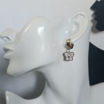 Gold Cuff Bracelet & Huggie Earrings Evil Eye Butterfly Set Photo 6