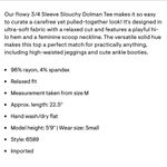 Aeropostale  size XXL 3/4 Sleeve Slouchy Dolman Tee relaxed fit scoop neckline Photo 8