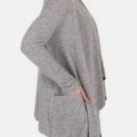 Joseph Ribkoff  Heather Gray Open Draped Cardigan Photo 0