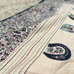 Vintage Cotton Cream and Blue Paisley Bandana Photo 3