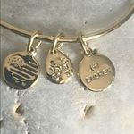 ALEX AND ANI  Initial “C” Charm Gold Minimalist Bangle Bracelet Photo 1