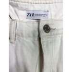 ZARA NWOT High Rise Straight Leg Faux Cut Out Thong Jeans 5Pocket 6 White # 3430 Photo 6