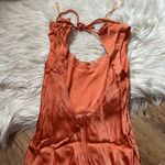 ASTR  Makenna Satin Open Back Midi Dress In Apricot Photo 8
