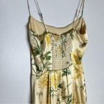 Reformation NEW Frankie Silk Dress Floral Yellow Sz 0 Photo 3