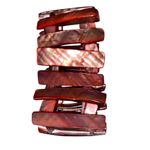 Mother of Pearl Shell Stretch Bracelet Red Photo 1