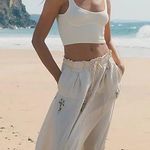 Free People Intimately Seamless Ribbed Bralette Crop Top Blue Size XS/S Made USA Photo 3