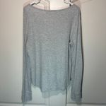 Madewell Heathered Waffle Knit Scoop Neck Henley Tee Long Sleeve Soft Womens XL Photo 5