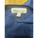 Philosophy  Republic Sweater Women’s Size XL Cardigan Navy Silver Toggles Photo 3