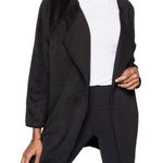 Athleta Cozy Karma Wrap Cardigan Sweater Oversized Mid Length Fleece Black S Photo 0