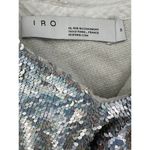 IRO  - Ernet Sequin Crepe Sleeveless Cami Tank Top in Silver Photo 2