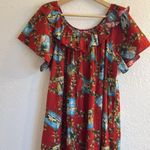 Hilo Hattie vintage cruise print Hawaiian dress Red Size 2X Photo 1