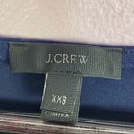 J.Crew  Ruffle Sleeve Shirt Navy Blue XXS Cotton Short Sleeve Photo 11