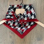 Souleiado Provencal Cotton Diamond Paisley Print Scarf Red Multicolor 18.25" sq Photo 5