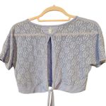 FP Movement by Free People Crochet Detail Crop Top Blue Size XS Photo 1