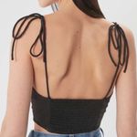 Urban Outfitters UO Lolly Satin Tie-Shoulder Top - Black. Size XL Photo 5