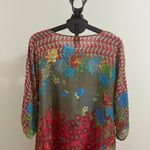 Johnny Was NWOT  Flower Rayon Amazing Tie Tunic Dress SHIRT Blouse Top M Photo 8