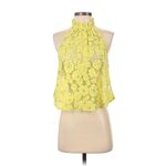 Free People ✨HP✨ lace high neck yellow sz small top✨ Photo 4