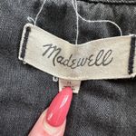 Madewell charcoal gray long sleeve half-button top size M Photo 5