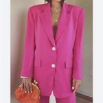 ZARA Pink Oversized Blazer Sz S Photo 7