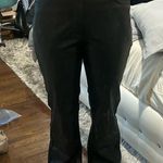 Adika Black Leather Wide Leg Pants Photo 2